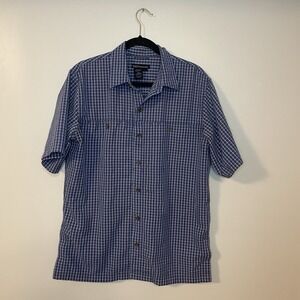 511 Tactical Series Snap Up Shirt Men M Blue Short Sleeve Plaid Conceal‎